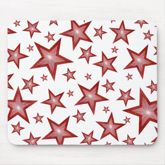 赤星マウス白 マウスパッド (正面)