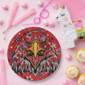 赤星付きアメリカワシ ペーパープレート (パーティー)