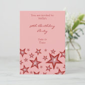 赤星募集の縦ピンク 招待状 (スタンド正面)