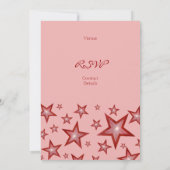 赤星募集の縦ピンク 招待状 (裏面)