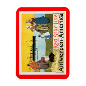 赤星線～アントワーペン・アメリカ マグネット (縦)