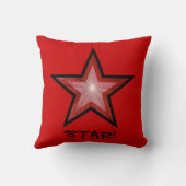 赤星黒「星！」装飾用クッションスクエア赤 クッション (裏面)