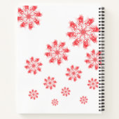 赤曼荼羅のフラクタル線ドードルの中心になる ノートブック (裏面)