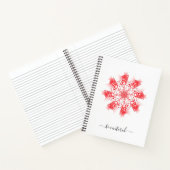 赤曼荼羅のフラクタル線ドードルの中心になる ノートブック (内部)