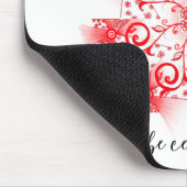 赤曼荼羅のフラクタル線ドードルの中心になる マウスパッド (コーナー)