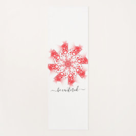 赤曼荼羅のフラクタル線ドードルの中心になる ヨガマット