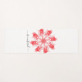 赤曼荼羅のフラクタル線ドードルの中心になる ヨガマット (正面(横))