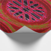 赤曼荼羅デザイン包装紙 ラッピングペーパー (角)