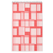 赤最高のとピンクの正方形 カレンダー (カバー)