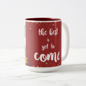 赤最高のの金ゴールド写真の卒業来はまだない ツートーンマグカップ (正面右)