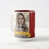 赤最高のの金ゴールド写真の卒業来はまだない ツートーンマグカップ (正面左)