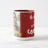 赤最高のの金ゴールド写真の卒業来はまだない ツートーンマグカップ (中央)