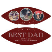 赤最高のパパ父の日3写真コラージュ アメリカンフットボール (パネル)