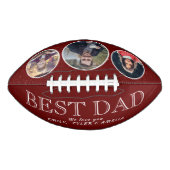 赤最高のパパ父の日3写真コラージュ アメリカンフットボール (正面)