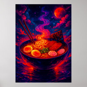 赤月の下の宇宙ラーメンファンタジー ポスター