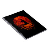 赤月アニメのシルエット ノートブック (右側)