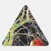 赤月昇り 三角形シール (正面)