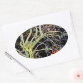 赤月昇り 楕円形シール (封筒)