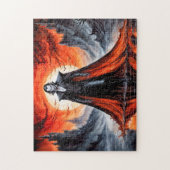 赤月明かりの中の吸血鬼 ジグソーパズル (縦)