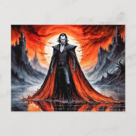 赤月明かりの中の吸血鬼 ポストカード