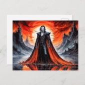 赤月明かりの中の吸血鬼 ポストカード (正面/裏面)