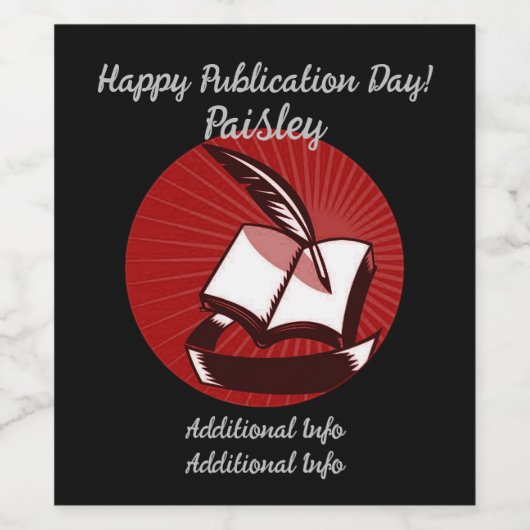 赤本とクイル ワインラベル (シングルラベル)