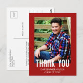 赤枠写真 卒業お礼ポストカード ポストカード (正面/裏面)