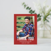 赤枠写真 卒業お礼 ポストカード (スタンド正面)