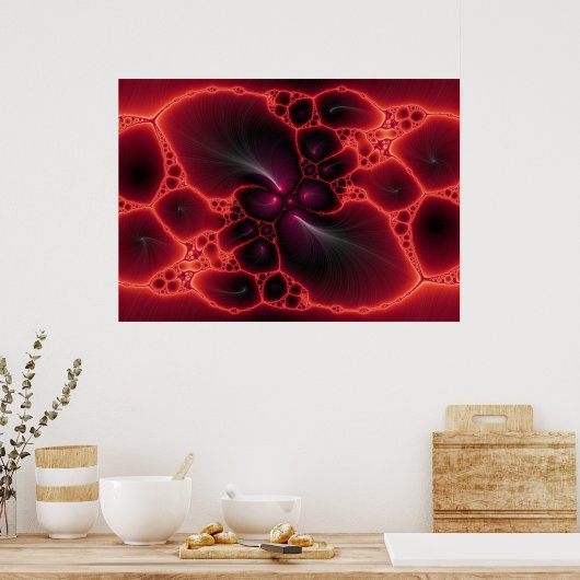 赤枠 ポスター (キッチン)