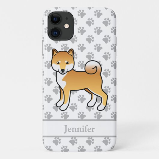 赤柴犬 かわいい カートゥーン 犬 名前 Case-Mate iPhoneケース (裏面)