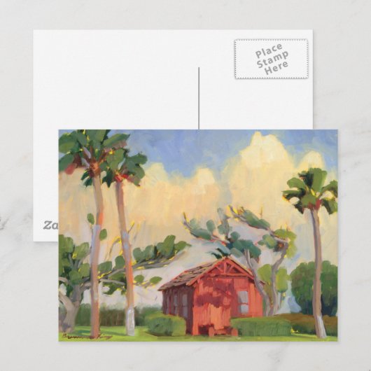 赤校舎はがき ポストカード (正面/裏面)