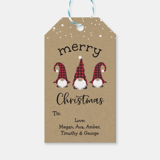 赤格言メリーラベル ギフトタグ (正面)