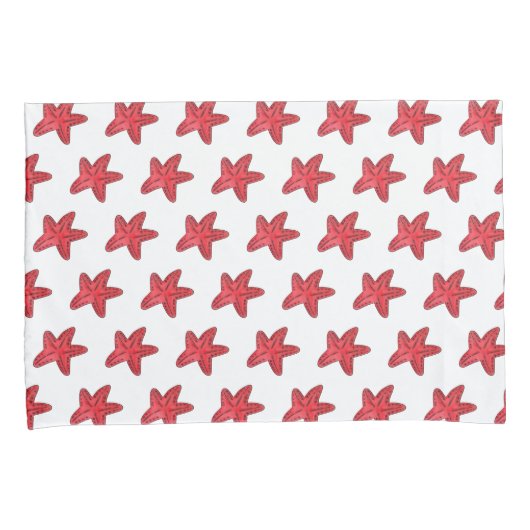 赤桃色の沿岸魚 枕カバー (正面右)