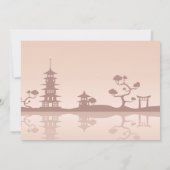 赤桜こけし人形かわいい芸者バースデーパーティー 招待状 (裏面)