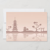 赤桜こけし人形かわいい芸者バースデーパーティー 招待状 (裏面)