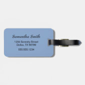 赤桜こけし人形 – かわいい芸者ガール ラゲッジタグ (裏面横)