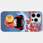 赤桜こけし人形 – かわいい芸者ガール Case-Mate iPhoneケース (裏面 (横))