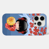 赤桜こけし人形 – かわいい芸者ガール Case-Mate iPhoneケース (裏面 (横))