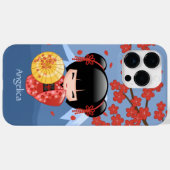 赤桜こけし人形 – かわいい芸者ガール Case-Mate iPhoneケース (裏面 (横))