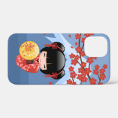 赤桜こけし人形 – かわいい芸者ガール Case-Mate iPhoneケース (裏面 (横))