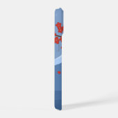 赤桜こけし人形 – かわいい芸者ガール iPhone 15ケース (右側面)