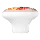 赤桜こけし人形 – 日本の芸者 セラミックノブ (側面)