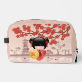 赤桜こけし人形 – 日本の芸者 ドップキット (正面)