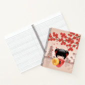 赤桜こけし人形 – 日本の芸者 ノートブック (内部)