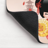 赤桜こけし人形 – 日本の芸者 マウスパッド (コーナー)