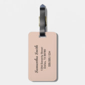 赤桜こけし人形 – 日本の芸者 ラゲッジタグ (裏面縦)