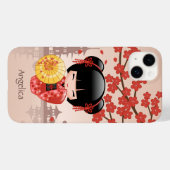 赤桜こけし人形 – 日本の芸者 Case-Mate iPhoneケース (裏面 (横))