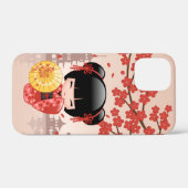 赤桜こけし人形 – 日本の芸者 Case-Mate iPhoneケース (裏面 (横))