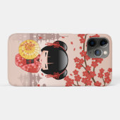 赤桜こけし人形 – 日本の芸者 Case-Mate iPhoneケース (裏面(横))