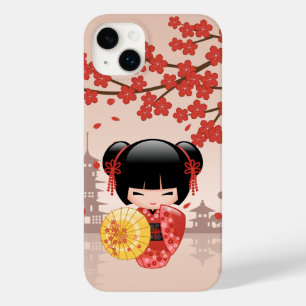 赤桜こけし人形 – 日本の芸者 Case-Mate iPhone 14 PLUSケース